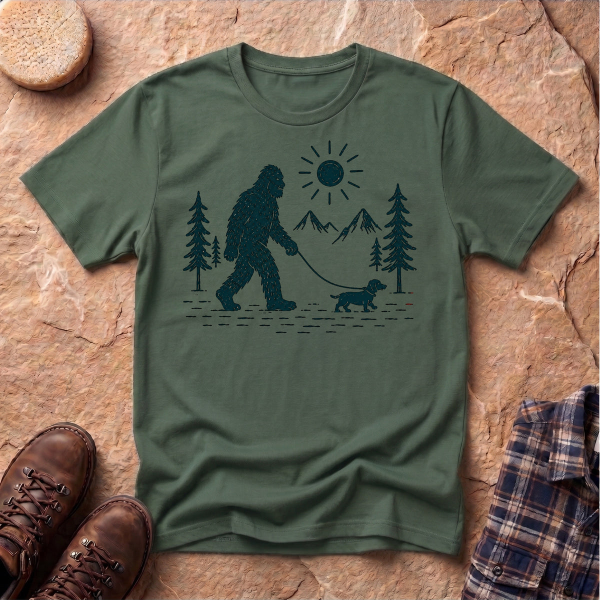 Yeti Walking Wiener Unisex T-Shirt